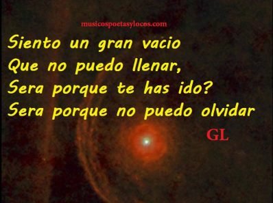 Siento un gran vacio